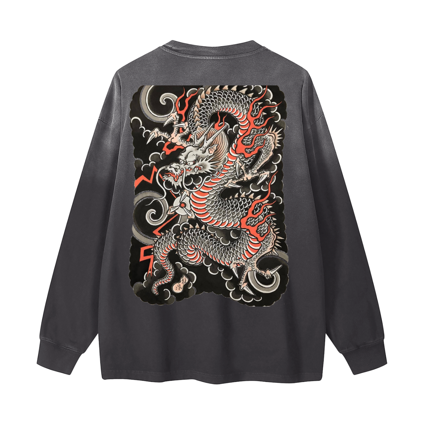 Gradient Vintage Washed Long Sleeve Tee - 270 GSM
