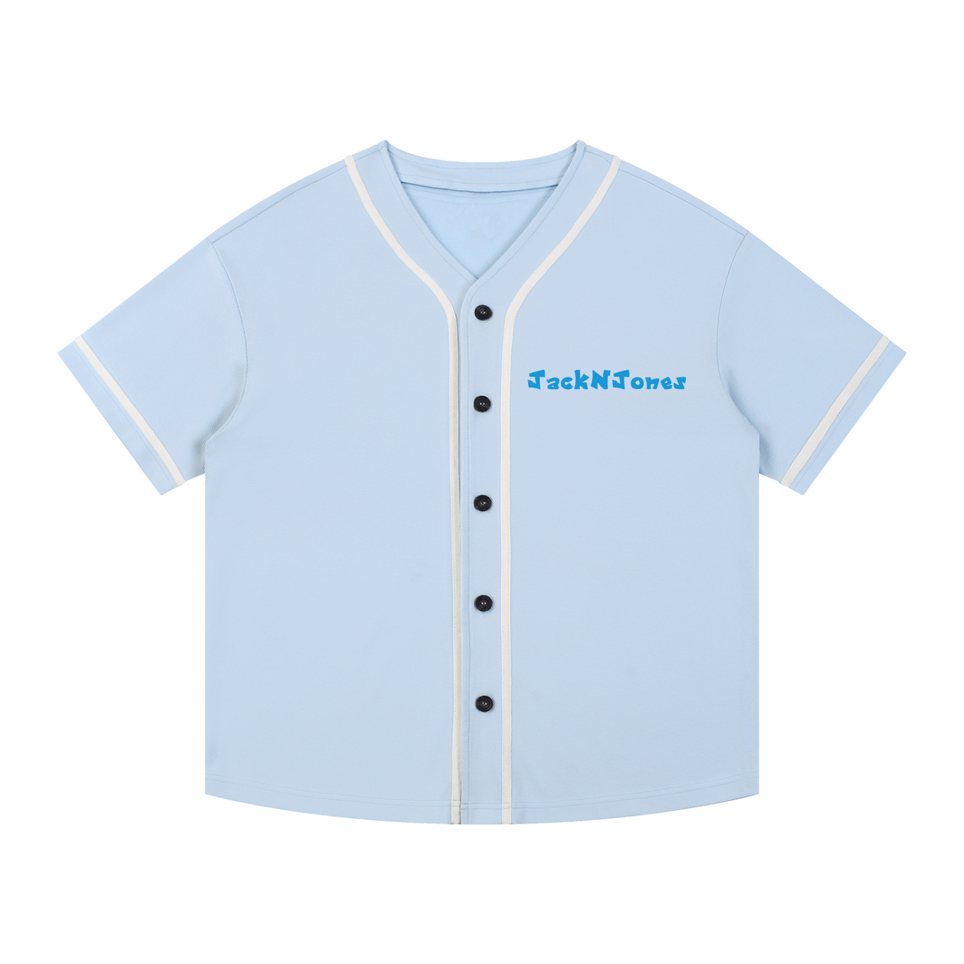Contrast Piped Button-Up Jersey