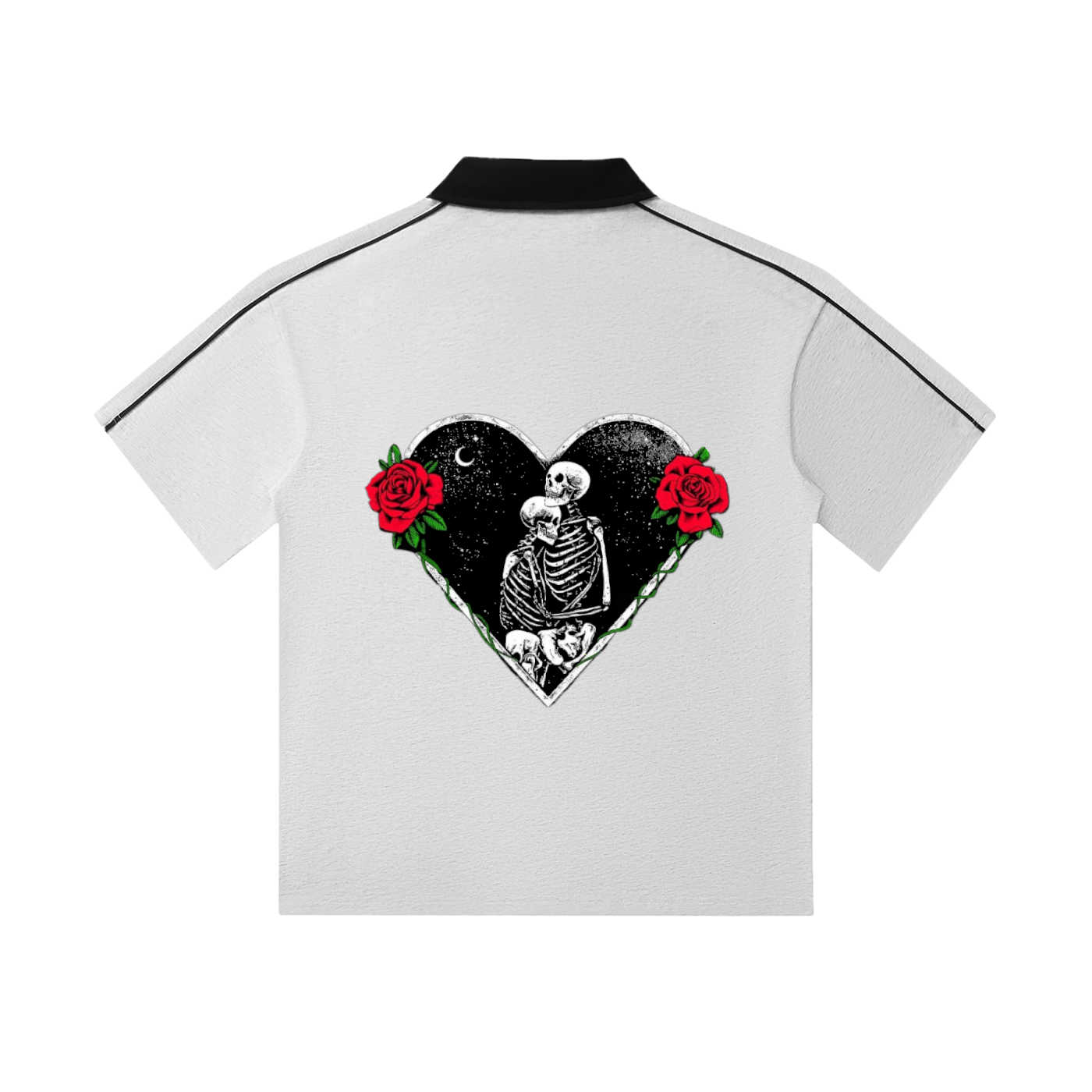 Contrast Collar Short-Sleeve Polo Shirt
