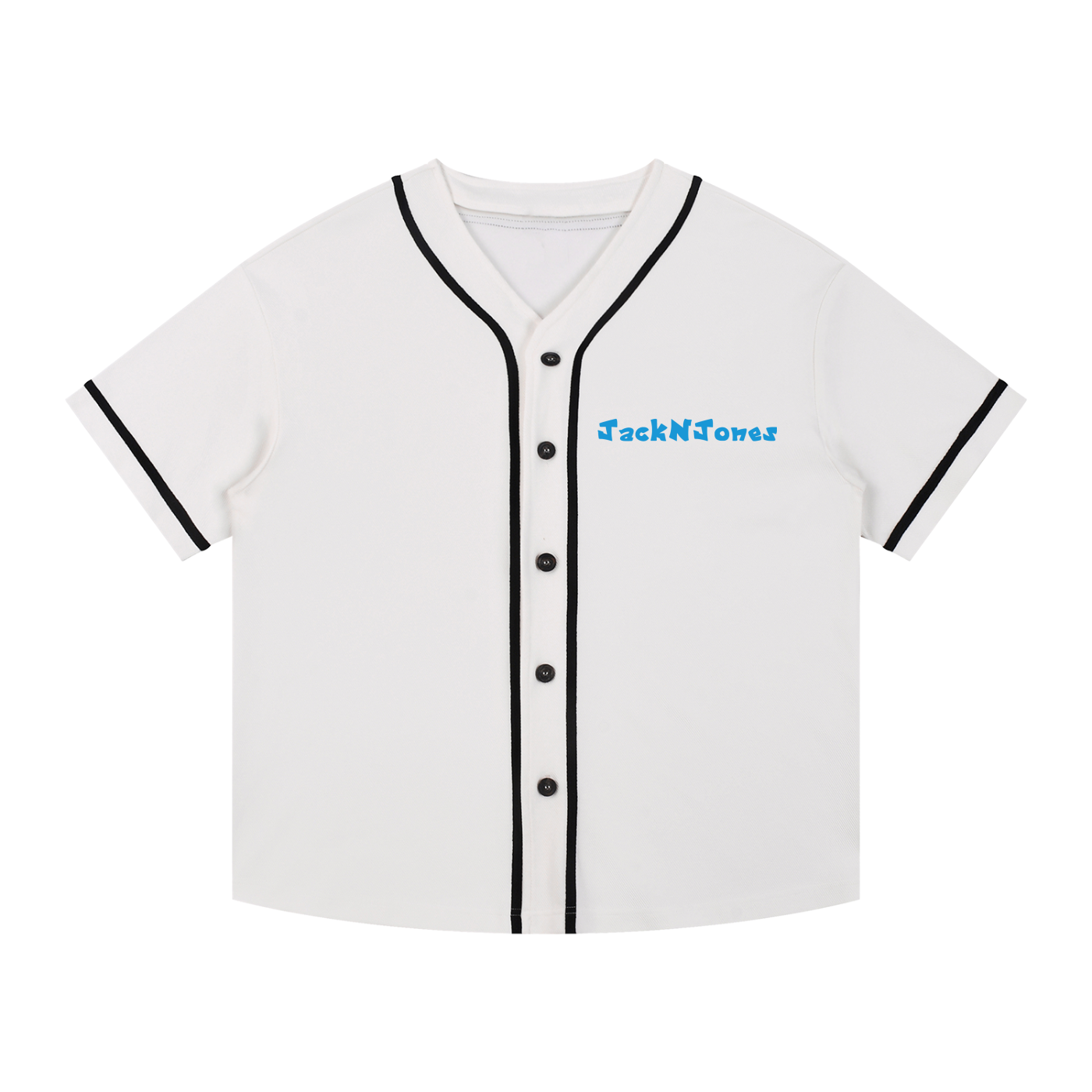 Contrast Piped Button-Up Jersey