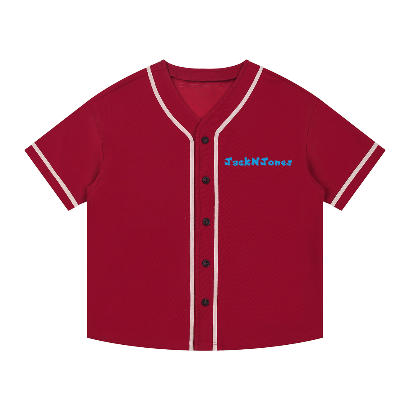 Contrast Piped Button-Up Jersey