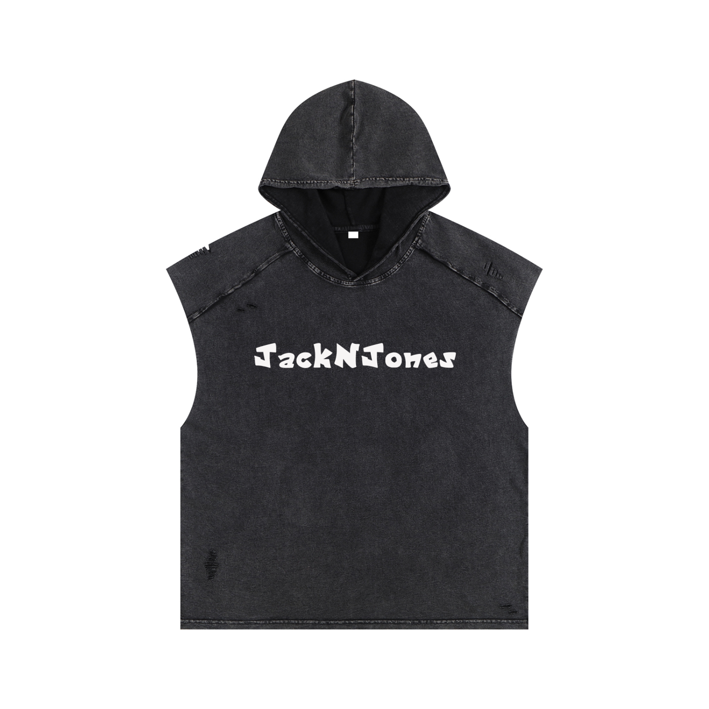 Snow Washed Boxy Hooded Tank Top