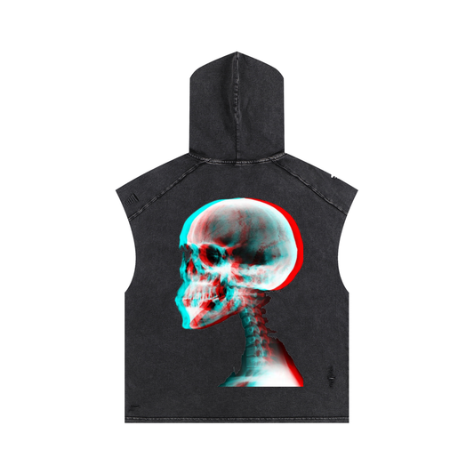Snow Washed Boxy Hooded Tank Top